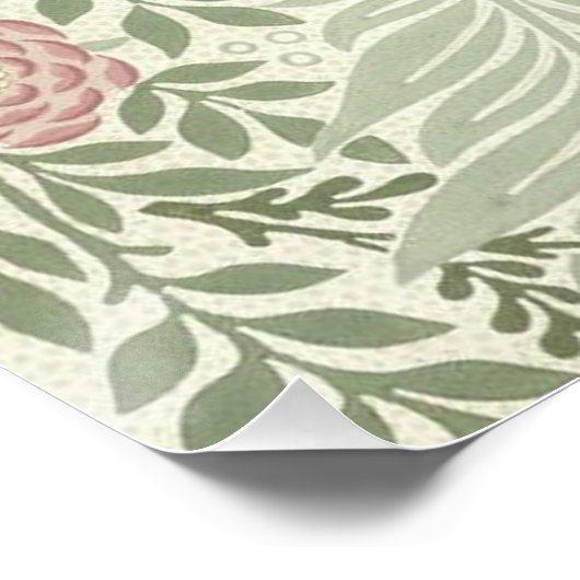 William Morris Larkspur Floral Wallpaper Poster (Ecke)