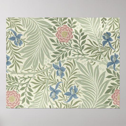 William Morris Larkspur Floral Wallpaper Poster (Vorne)