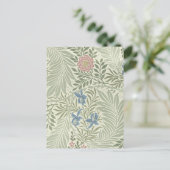 William Morris Larkspur Floral Wallpaper Postkarte (Stehend Vorderseite)