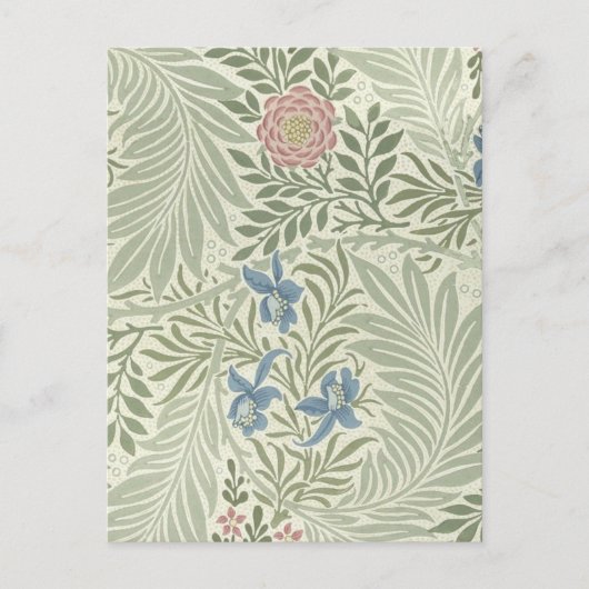William Morris Larkspur Floral Wallpaper Postkarte (Vorderseite)