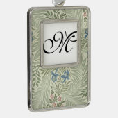 William Morris Larkspur Floral Wallpaper Rahmen-Ornament Silber (Rechts)