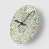 William Morris Larkspur Floral Wallpaper Runde Wanduhr (Winkel)