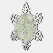 William Morris Larkspur Floral Wallpaper Schneeflocken Zinn-Ornament (Rechts)