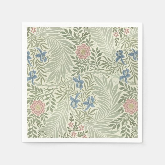 William Morris Larkspur Floral Wallpaper Serviette (Vorderseite)