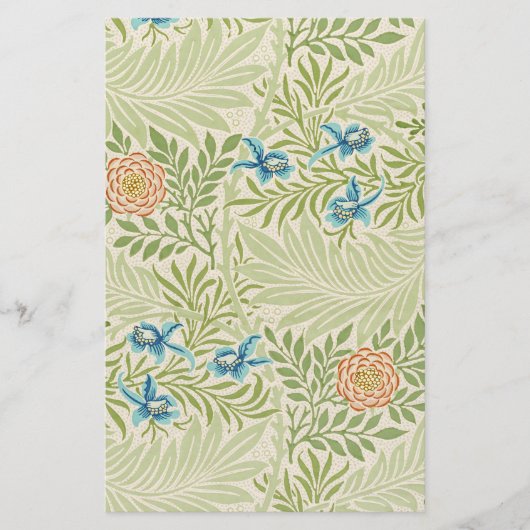 William Morris Larkspur Muster Briefpapier (Vorderseite)