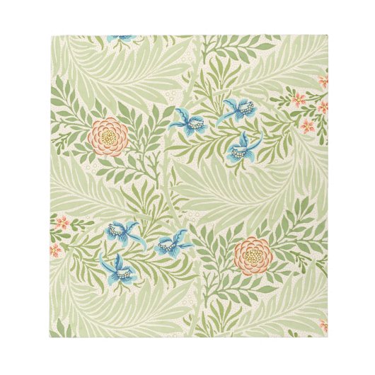 William Morris Larkspur Muster Notizblock (Vorderseite)