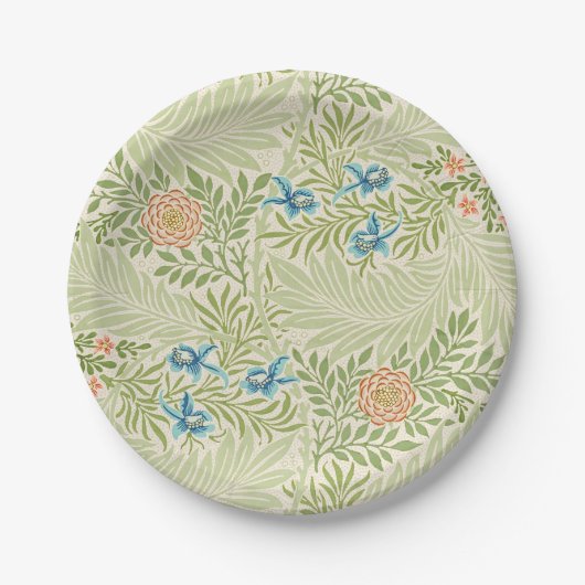 William Morris Larkspur Muster Pappteller (Vorderseite)