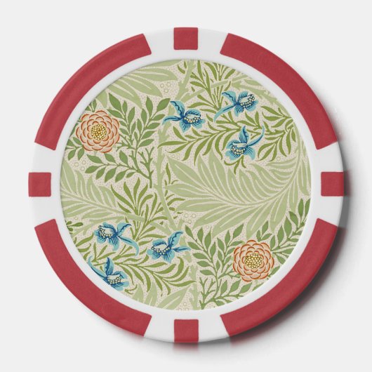 William Morris Larkspur Muster Pokerchips (Vorderseite)