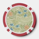 William Morris Larkspur Muster Pokerchips (Rückseite)
