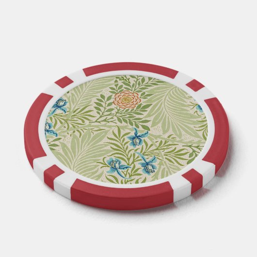 William Morris Larkspur Muster Pokerchips (Einzeln)