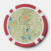 William Morris Larkspur Muster Pokerchips (Rückseite)