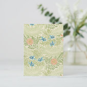 William Morris Larkspur Muster Postkarte (Stehend Vorderseite)