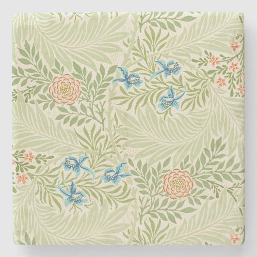William Morris Larkspur Muster Steinuntersetzer (Vorderseite)