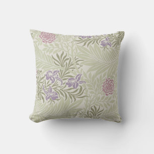 William Morris Lavender & Pink Larkspur Muster Kissen