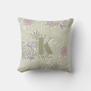 William Morris Lavender & Pink Larkspur Muster Kissen