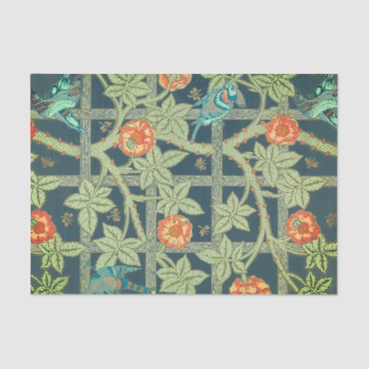 William Morris LEAF UND BIRD PATTERN Tissue Paper Seidenpapier (Vorderseite)