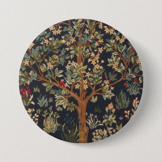 William Morris - Lebensbaum Button (Vorderseite)