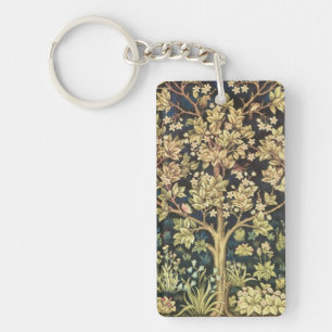 William Morris Lebensbaum Florales Vintage Kunst Schlüsselanhänger