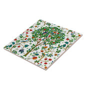 William Morris Lebensbaum-Muster, Grün und Bunt Fliese (Seite)