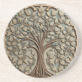 William Morris Lebensbaum präraffaelitisch vintage Getränkeuntersetzer