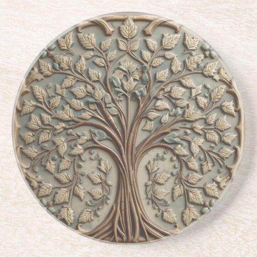 William Morris Lebensbaum präraffaelitisch vintage Getränkeuntersetzer (Vorne)