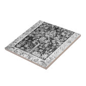 William Morris - Lebensbaum Schwarz-Weiß Fliese (Seite)