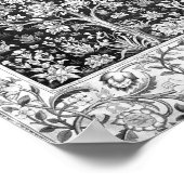 William Morris - Lebensbaum Schwarz-Weiß Poster (Ecke)