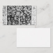 William Morris - Lebensbaum Schwarz-Weiß Visitenkarte (Vorne/Hinten)