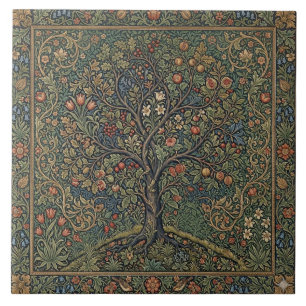 William Morris Lebensbaum Vintage Prä-Rafaelit Fliese