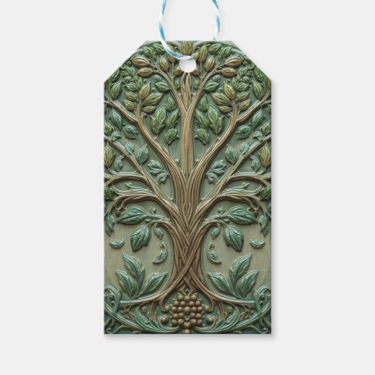 William Morris Lebensbaum Vintage Prä-Rafaelit Geschenkanhänger (Vorderseite)