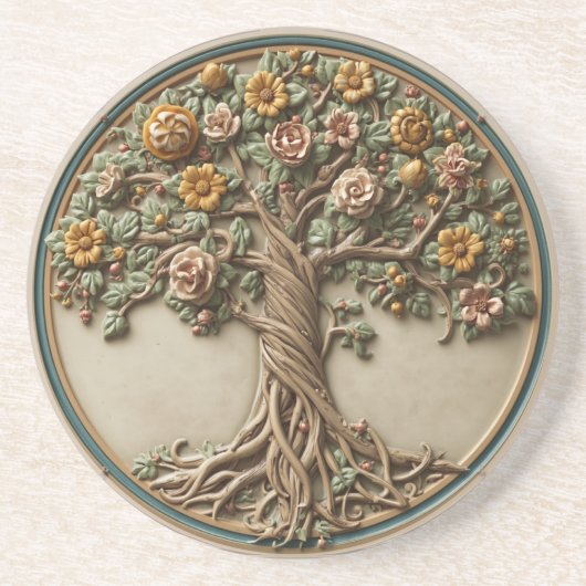 William Morris Lebensbaum Vintage Prä-Rafaelit Getränkeuntersetzer (Vorne)