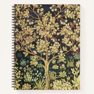 William Morris Lebensbaum Vintage Prä-Rafaelit Notizbuch