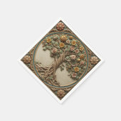 William Morris Lebensbaum Vintage Prä-Rafaelit Serviette (Ecke)