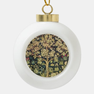 William Morris Lebensbaum Vintage Prä-Rafaelitisch Keramik Kugel-Ornament