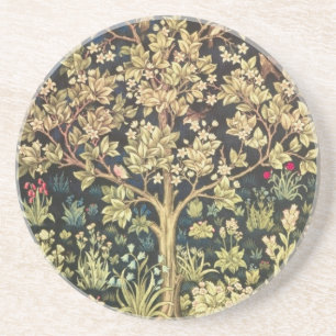 William Morris Lebensbaum Vintage Prä-Rafaelitisch Sandstein Untersetzer