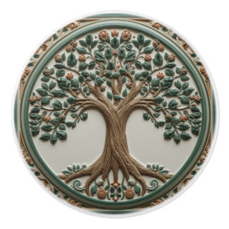 William Morris Lebensbaum Vintage Prä-Raphaelite Keramikknauf