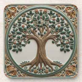 William Morris Lebensbaum Vintage Präraffaelit Getränkeuntersetzer