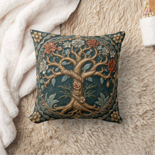 William Morris Lebensbaum Vintage Präraffaelit Kissen