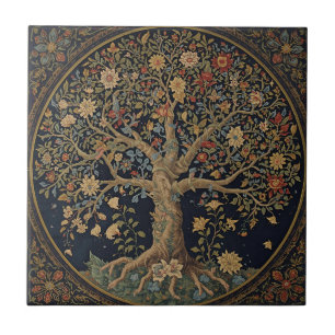 William Morris Lebensbaum Vintage Pre-Raphaelite Fliese