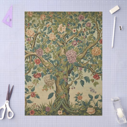 William Morris Lebensbaum Vintage Pre-Raphaelite Seidenpapier (Basteln)