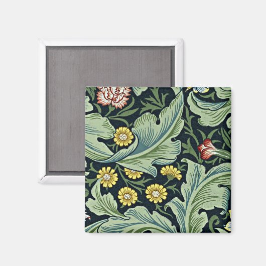 William Morris - Leicester, Blumenmuster Magnet (Vorderseite/Rückseite)