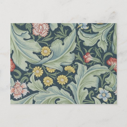 William Morris Leicester Verlasse Blume Carnation Postkarte (Vorderseite)