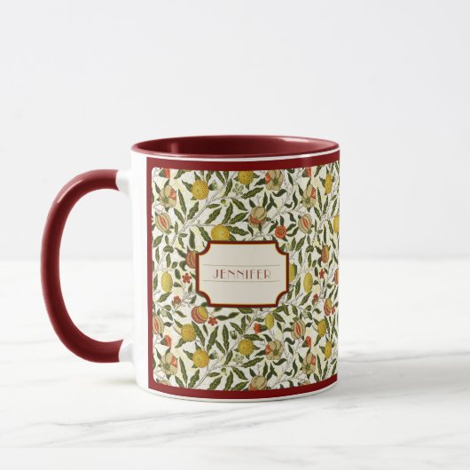William Morris Lemons Pomegranate Pattern Tasse (Links)