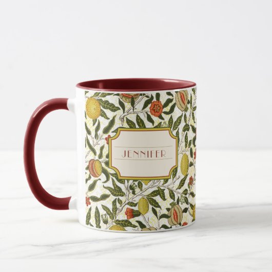 William Morris Lemons Pomegranate Pattern Tasse (Links)