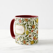 William Morris Lemons Pomegranate Pattern Tasse (Vorderseite Links)