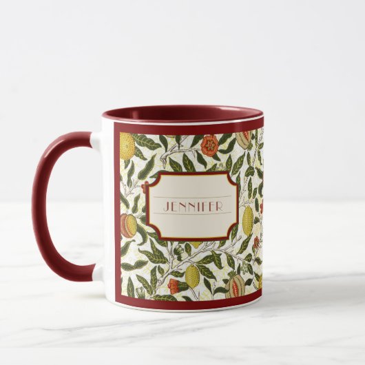 William Morris Lemons Pomegranate Pattern Tasse (Links)