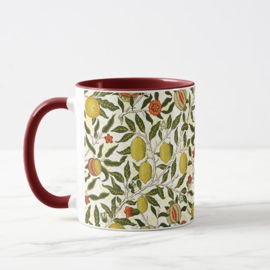William Morris Lemons Pomegranate Pattern Tasse (Links)
