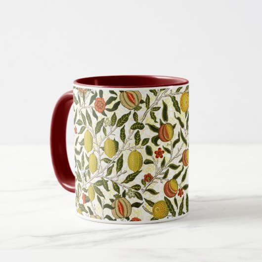 William Morris Lemons Pomegranate Pattern Tasse (Vorderseite Links)