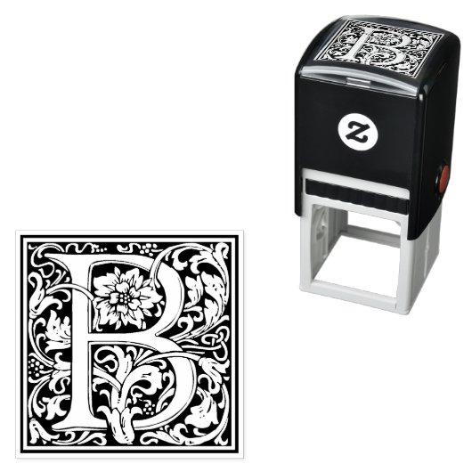 William Morris Letter B Viktorianische florale Bri Permastempel (Beispiel)