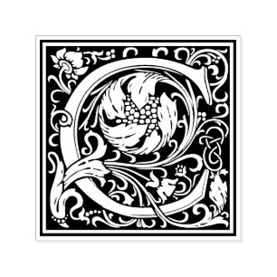 William Morris Letter C Viktorianisch florale Brie Permastempel